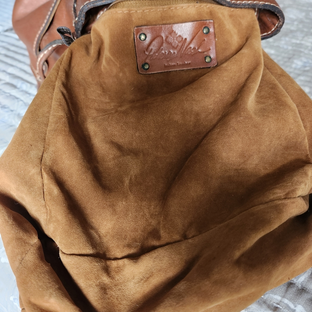 Patricia Nash Tan Leather Backpack - Picture 6 of 9